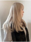 【miku/ブリーチ】ミルクティーベージュ/ブロンド/レイヤー