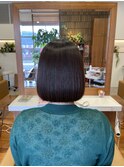 髪質改善ストレート×切りっぱなしボブ