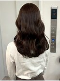 髪質改善レイヤーカット波巻きウエーブ韓国ダークオリーブ美髪