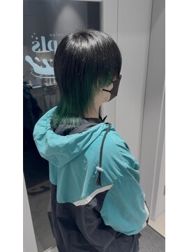 ポプルス(popls) ウルフカット/メンズウルフ/デザインカラー