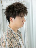 20代30代アースカラー伸ばしかけメンズカットk札幌月寒
