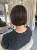 ドライのみでまとまるボブ