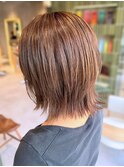 20代30代ミディアムレイヤーくびれショート/メイキー本厚木