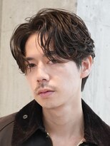 フィフス 大分(fifth)&nbsp;大分フェザーパーマメンズカットラウンドマッシュセンターパート