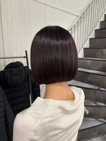 アトレ 福岡大名店(attrait)&nbsp;透明感のあるダークブラウンボブ×ケア込みの上質な仕上がり