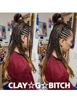 クレイジービッチ(CLAY G BITCH)&nbsp;【BRAIDS+CORNROW】毛先きを残して楽しむショートBRAIDS