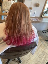 ヘアアンドリラクシングルーム アールフラン(Hair&Relaxingroom arFranc)&nbsp;裾カラー ピンク