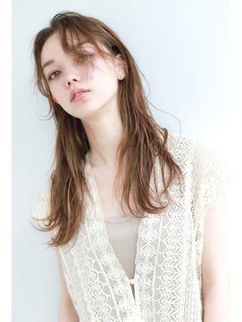 アリゲート ダイカンヤマ(Ari gate daikanyama) 【Arigate山中】センターパートの無造作ウェーブベージュカラー