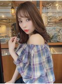 エアリー外ハネ＿色っぽふんわりミディ