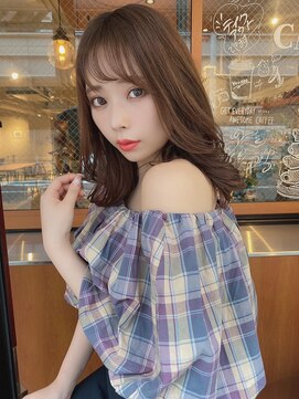 ルービック バランス 天王寺(Rubik's×Balance) エアリー外ハネ＿色っぽふんわりミディ