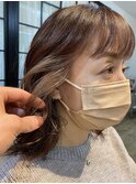 脱白髪染めインナーハイライト