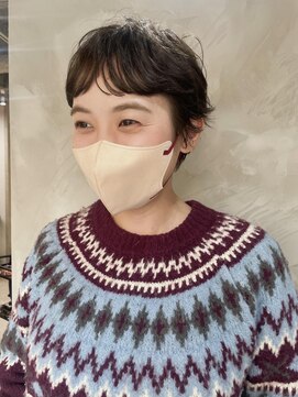 フラッグ ヘアー 天神西通り店(Flag HAIR) ショートヘア ケミストカラー ダメージレスカラー