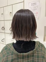 アブニールドール 大山台店&nbsp;【ブリーチなし】ぷつっとボブ×ピンクグレージュ