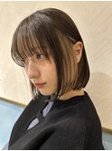 シルキーベージュ×グレージュカラー【髪質改善/縮毛矯正】