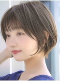 前髪あり大人小顔ショートボブ 30代40代50代【AIN.表参道】川原
