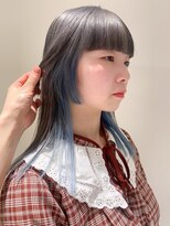 コト 福井大和田店(coto) 福井　デザインカラー　シルバー　アクアブルー　艶髪　インナー