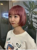 モーブピンクハイトーンボブ