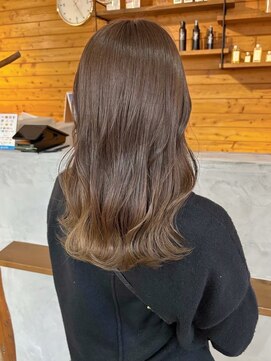 ビスクヘアデザイン(bisq hair design) ミルクティーベージュカラー ケアブリーチカラー ミディアム