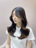【顔周りにこだわった】韓国カット+髪質改善カラー+ベーシックトリートメント