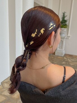 ガーデン 渋谷(GARDEN) ミディアムタイトアレンジ♪金箔ポニーテール