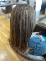 ヴァンカウンシル 清須店(VANCOUNCIL)&nbsp;大人のサラ艶ストレート×ハイライト ケアブリーチ ケアカラー