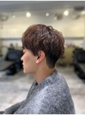 MEN'S HAIRアッシュブラックオレンジカラー