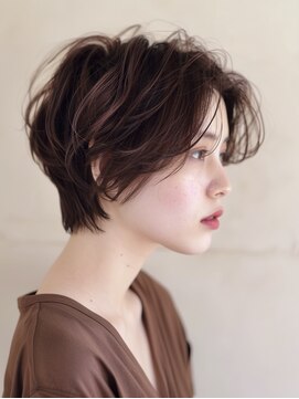 アルトリスト(Altruist Aging×HAIR&SPA) ☆ダークパープルナチュラルショートミルクブラウン髪質改善ボブ