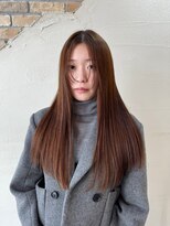ヘアースパパズ(hairspaPAZ)&nbsp;小顔カットで垢抜けくすみベージュ姫カットレイヤー前髪なし