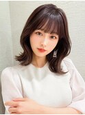 ミディアムウルフひし形シルエットひし形ボブヨシンモリ
