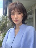 大人抜け感パーマボブ