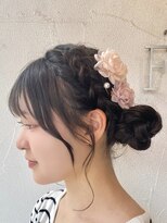 アトリエ ファゴビス(ATELIER FAGOT Bis)&nbsp;【Chikano】浴衣ヘア　編み込みサイドシニヨン