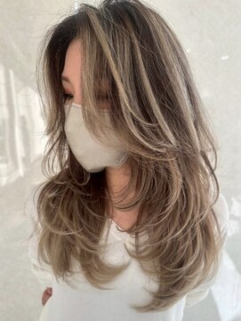 ヘアーサロングランデ(HAIR SALON GRANDE) ハイライトカラーミルクティーベージュレイヤーカット