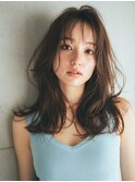 ダークブルーワンホンレイヤー/ニュアンスウルフ/デジタルパーマ