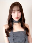 大人ガーリー ダークアッシュ似合わせカットミディアムレイヤー