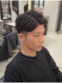 短髪/七三分け/メンズショート/ビジネススタイル/刈り上げ短髪