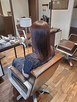 コティエ(cottie)&nbsp;【お客様フォト】自然な内巻き縮毛矯正のセミロングボブ