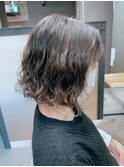 重めウェーブボブ