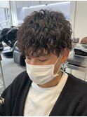 波巻きスパイラルツイストスパイラルパーマツーブロックパーマ