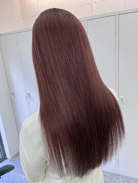 ルートエイチ 市川(Root H) イメチェンチェリーブラウンフェミニンモードダークアッシュ