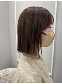 銀座美容室 切りっぱなしボブ ブラウンカラー