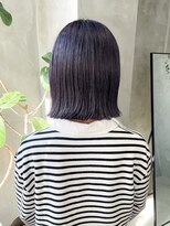 テトヘアー(teto hair)&nbsp;ボブ　ワンレングス　切りっぱなし　パープルカラー　紫