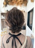 ゆるふわ × まとめ髪