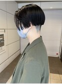 ladies/メンズ刈り上げスタイル ワンレン 前下がりカット