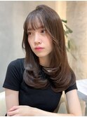 ■ 前髪アンブレラカラーこなれミディイメチェンウェーブパーマ