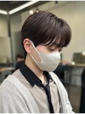 シースルーマッシュナチュラルマッシュメンズ韓国ツーブロック