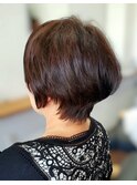 ナチュラルラウンドショート30代、40代、50代