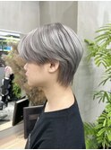 【GEEKS渋谷】シースルーマッシュウルフ/シルバー/ハイトーン