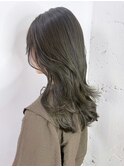 くびれヘアグレージュオリーブベージュ顔周りレイヤー_ba539463