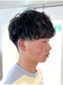 メンズパーママッシュショート刈り上げツーブロックショート