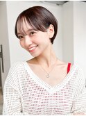 グレージュショート顔周りレイヤーグレージュおくれ毛_F1008